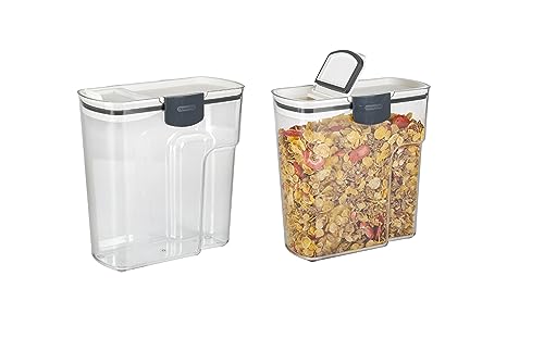 Progressive International Prepworks ProKeeper 2- Piece Kitchen Clear Food Baker's Kitchen Storage Organization Canister Set (Large Cereal 4.5-Quart)