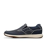 Clarks Men's Sailview Step Loafer, Navy Nubuck, 11 Wide