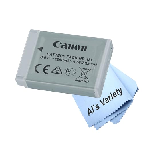 Canon NB-13L Lithium-Ion Battery for Canon Powershot G1 X Mark II, SX740, G7 X, G7 X Mark II, III, G9 X, G9 X Mark II, SX270, SX620, SX720, SX730, G1 X Mark III Cameras (Bulk Packaging)