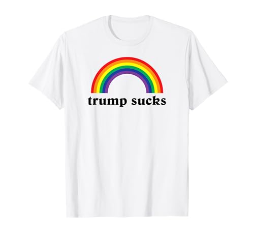Trump Sucks Big Rainbow Anti Trump 2020 Election LGBT Gay T-Shirt