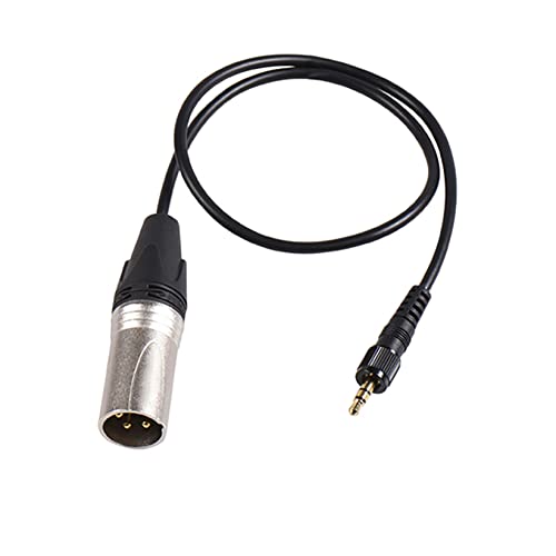Locking 3.5mm Universal XLR Microphone Cable, Compatible With Sennheiser Saramonic BOYA Comica, Gold-Plated 1/8 Inch Connectors, 3-Pin Male, TRS to XLR Male Balanced Cable Adapter, 1.97 FT