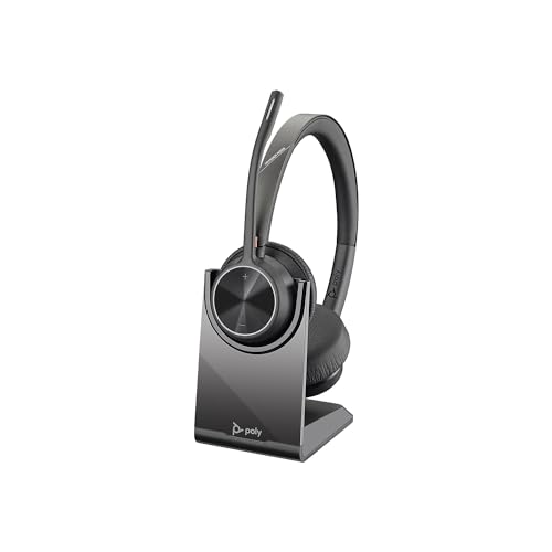 Plantronics Voyager 4320 UC Bluetooth On Ear Computer Headset, Black and Gray (218479-01)
