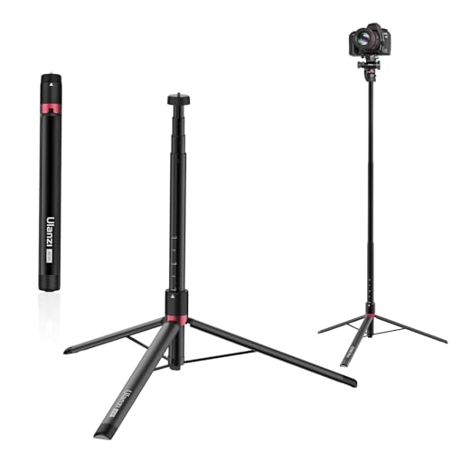 ULANZI AT-01 Extendable Light Stand Tripod, 59" Portable Vlog Camera Tripod Stand, Aluminum Camera Tripod for Camera Video Light Smartphone, Lightweight for Travel