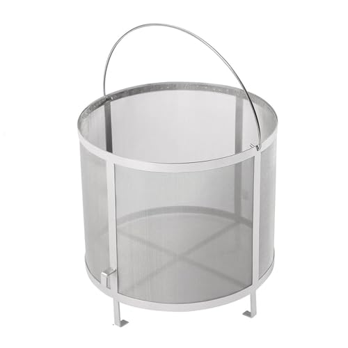 304 Stainless Steel Wine Beer Dry Hops Filter 300 Micron Mesh Barrel Grain Strainer Basket for Homebrew Hops Wine Beer Tea Kettle Brew Filter, 35x35cm