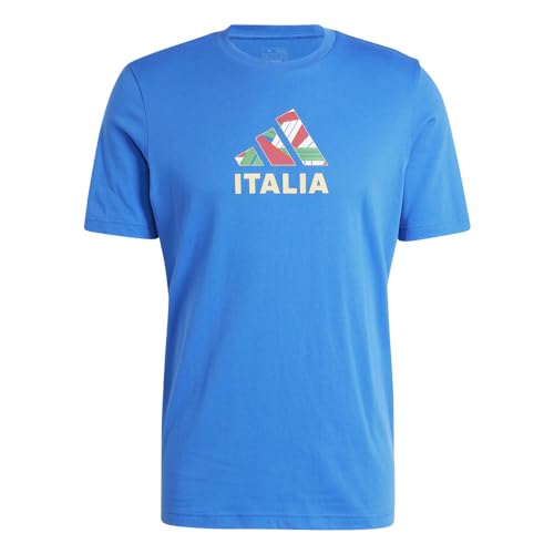 adidas Men's Italy Fan Graphic T-Shirt, Blue