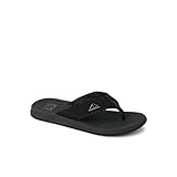 REEF Phantoms Men's Beach Flip Flop, Water Friendly, Soft and Supportive Molded Footbed, Black, 11