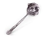 Arthur Court Aluminum Metal Magnolia Pattern Punch/Soup/Serving Ladle Silver Spout 12.5 inch Long