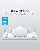 Anker Charging Dock for Oculus Quest 2, Oculus Certified Charging Station Stand Set, Headset Display Holder and Controller Mount Station with 2 Rechargeable Batteries, USB-C Charger and Cable