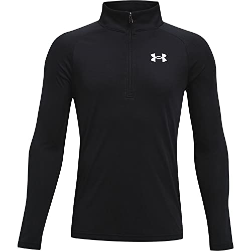 Under Armour boys Tech 2.0 1/2 Zip T-shirt , Black (001)/White , X-Large