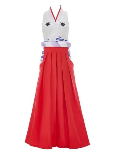 haikyuu Women Anime kimono Vest and Pants Set Cosplay Costume with Waist Rope and Headdress (medium)