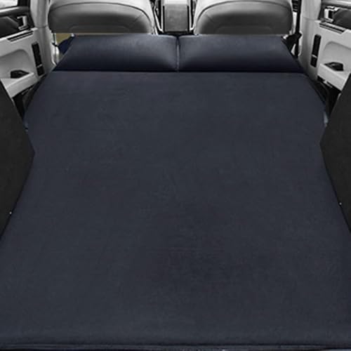 JZWSD Car Inflatable Mattress for Volkswagen Atlas 7 Seats 2018 2019 2020 2021 2022 2023 2024 Portable Flocking Air Mattress Camping Travel Mattress Auto Accessories,Black