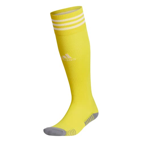 adidas Copa Zone Cushion 4 Soccer Socks (1-Pair) for Men, Women, Boys and Girls, Team Yellow/White, Medium