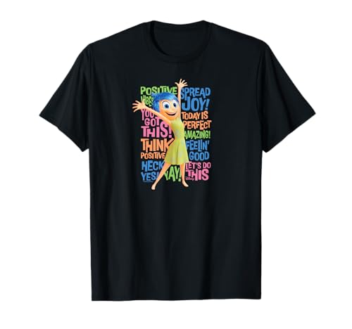 Inside Out 2 - Joy Character Positive Words T-Shirt
