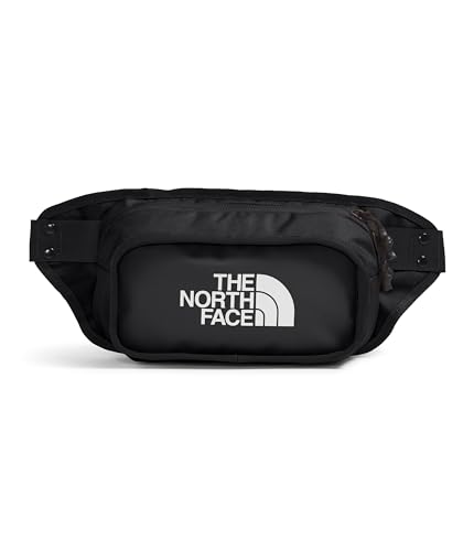 The North Face Explore Hip Fanny Pack | Crossbody Sling with Water Repellent Finish, 3 Liters, Adjustable Strap, TNF Black/TNF White-NPF, One Size