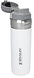 Stanley Quick Flip GO Water Bottle 36 OZ | Push Button Lid | Leakproof & Packable for Travel & Sports | Insulated Stainless Steel | BPA-Free | Polar