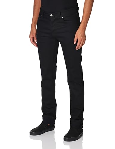 Naked & Famous Denim Men's Super Guy Slim Fit Jeans in Black Cobra Stretch Selvedge, 33