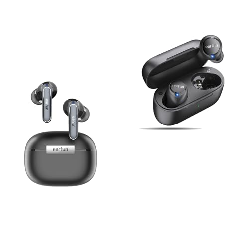 EarFun Air 2 Wireless Earbuds, Hi-Res Audio,10mm Drivers with LDAC Bluetooth Earbuds, Bluetooth 5.3 with Multipoint Connection Free 2S Wireless Earbuds, Bluetooth Earbuds with Deep Bass