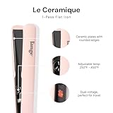 L'ANGE HAIR Le Ceramique 1-Pass Flat Iron Hair Straightener | Fast Heating Ceramic Flat Iron | Best Hot Tools Hair Straightening Iron to Lock in Moisture & Shine | Professional Hair Iron (Blush)