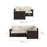 Homestyles 6800-40 4-Seat Sectional, Beige/Brown