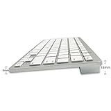 Meega Wireless Spanish Keyboard, Minority Language Ultra Thin Lightweight Silent Bluetooth Keyboards for Laptop/Computer/Surface/Desktop/Smart TV