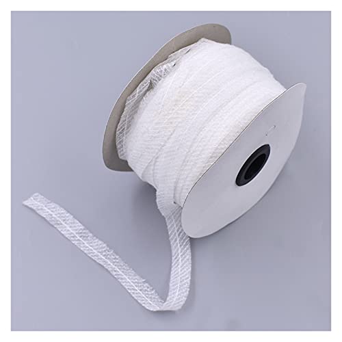 FTCYM Interfacing,Iron on Interfacing 100Meters White Black Color Non-Woven Fabric Fusible Single Sided Adhesive Tape Interlining Cloth DIY Sewing Accessories (Color : White)