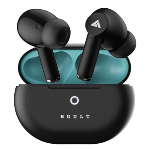 Boult Audio [Recently Released] K40 True Wireless Earbuds with 48H Playtime, 4 x Mics ENC, 45ms Low Latency Game, Made in India, 13mm Bass Drivers Ear Buds Bluetooth Wireless TWS