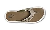 OLUKAI Ulele Men's Beach Sandals, Quick-Dry Flip-Flop Slides, Water Resistant Suede Lining & Wet Grip Soles, Soft Comfort Fit & Arch Support, Clay/Mustang, 11