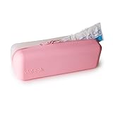 Visfresh Disposable Daily Contact-Lens Case Organizer, Travel-Friendly, Premium Quality, Water-Resistant Silicone Case with Clearly Labeled R & L, Storage up to 30 lenses (Pink)