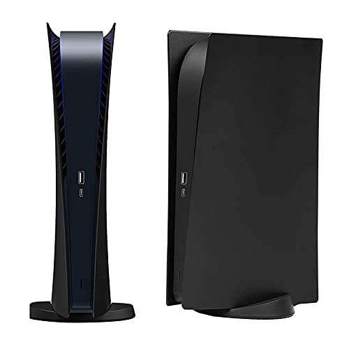 Digital Edition Face Plates Cover Skins Shell Panels for PS5 Console, Accessories for PlayStation 5 Protective Shell Replacement Faceplate (Black)