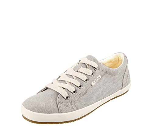 Taos Star Women's Sneaker - Iconic Style with Canvas Design for Everyday Adventures - Custom Fit Lacing and Premium Removable Footbed with Arch Support for All Day Comfort Grey Wash 7 M US