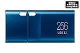 SAMSUNG Type-C™ USB Flash Drive, 256GB, Transfers 4GB Files in 11 Secs w/Up to 400MB/s 3.13 Read Speeds, Compatible w/USB 3.0/2.0, Waterproof, 2022, Blue, MUF-256DA/AM