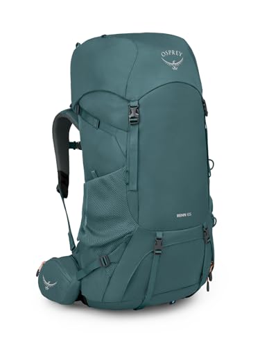 Osprey Renn 65L Women's Backpacking Backpack, Cascade Blue/Melon Orange