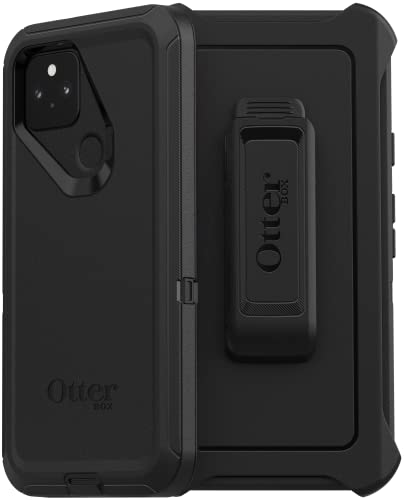OtterBox Defender Series Case & Holster for Google Pixel 5 (NOT 5a) Non-Retail Packaging - Black