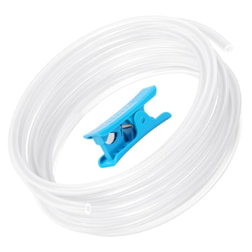 Ultra-Clear PTFE Tube for 1.75mm Filament with Cutter for Bambu Lab A1/A1 mini/P1P/P1S/X1C Extruder,2.5mm IDx4mm OD Length 5M Bowden Tube Compatible with K1/K1 Max/Ender 3 V3 (Transparent)