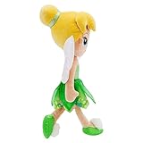 Disney Store Official Princess Plush Doll (Tinker Bell from Peter Pan) Medium 14 Inches, Princess Dolls with Embroidered Features, Plush Toys, Princess Toys for Girls