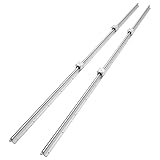 VEVOR Linear Rail, 2 PCS SBR 20-2200mm, Linear Guideway Rail, and 4 PCS SBR20UU Square Type Carriage Bearing Blocks, Linear Guide Rails for Automated Machines Equipments and DIY CNC Routers