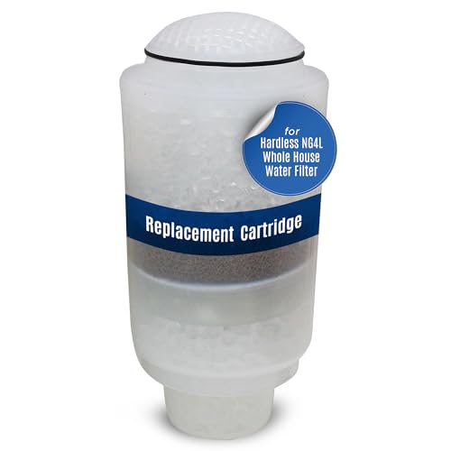 Replacement Cartridge for Hardless NG4L Whole House Water Filter - Designed for Areas with Extra Hard Water, Making It Clean and Filtered, Easy Installation - 8-Month Capacity