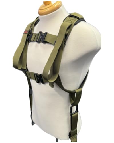 RR GET RIPPED! BY ROSENBLATT Squat Harness Premium Adjustable V3. Squat deadlift lunge calf raise nordic knees over toes mobility quads glutes hamstrings calves (Army Green)