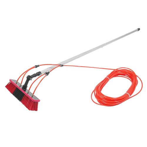 Solar Panel and Window Cleaning Brush Kit with Water Fed Pole Kit, 26FT Adjustable Window Cleaner Brush and Extension Pole, Outdoor Window Glass Washing Cleaner Equipment