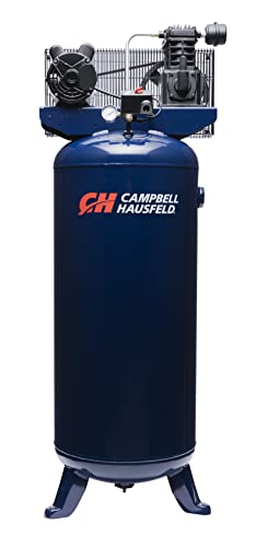 CAMPBELL HAUSFELD 60 Gallon Vertical Air Compressor, 3.7 HP, 240V, 135 Max PSI - Durable and Efficient 60 Gallon Air Compressor for Professional Use - High Performance Vertical Design