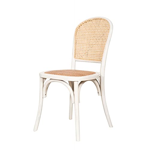 Biscottini Chaise Salle a Manger 88x44x44 cm - Chaise de Bar et Chaise Bistrot Bois - Chaise de Cuisine en Rotin - Meuble de Cuisine - Meuble Bois