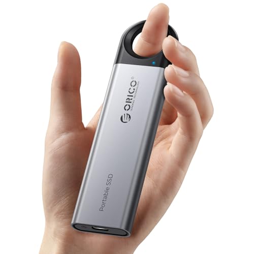 ORICO 256GB External SSD Up to 1050MB/s, Hanging Hole Design Portable Solid State Drive, USB C&A 2 in 1 Cable, Reliable Storage for Type-C Smartphone, Tablets, Laptops - C10