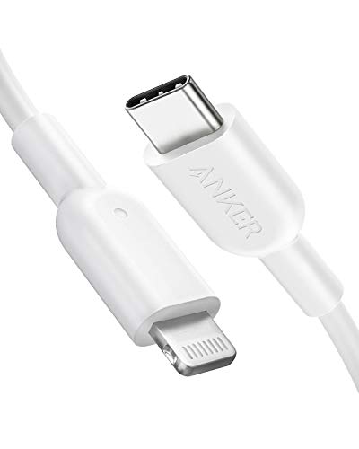 Anker USB C to Lightning Cable, 321 USB-C to Lightning Cable (6ft,White), MFi Certified for iPhone 13 Pro 12 Pro Max 12 11 X XS, AirPods Pro, Supports Power Delivery (Charger Not Included)