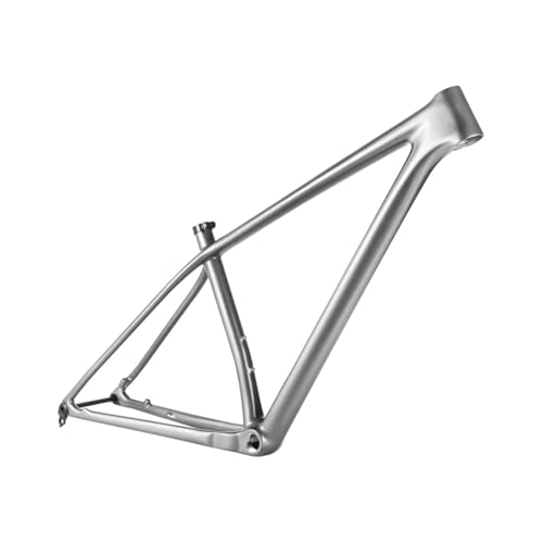 Boartechs 29er Carbon Frame T1000 Carbon Hardtail Mountain Bike Frame B+S+A 148x12mm Carbon Frame 29(Metallic Silver,Size L Matt)