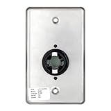 Push to Exit Button，Stainless Steel Door Bell TypeGreen Square Request to Exit Button Standard Size for Door Access Control with Green LED Square NC COM and NO Out (silver【 115L70W70H（mm）】)