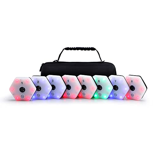 QUELINGSPORT 【queling】 ReactionX Reaction Training Light lamp Speed Agility Response Equipment Basketball Boxing Soccer Fitness Football Flash Reflex (Sets of 8 Light)