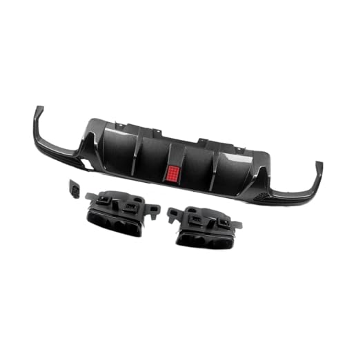 ZFBBM Rear Diffuser Bumper Kits Compatible for Mercedes Benz GLE Class W166 X166 GLE 43 63 AMG SUV 2015-2018 Rear Lip with Exhaust Pipe F1 Style