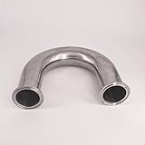 Generic 51mm 2"" Pipe OD 2"" Tri Clamp U Shaped Return 180 Degree Bend SUS 304 Stainless Sanitary Fitting Spliter Homebrew Beer, WYC_DJFF_10596