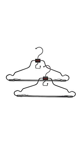 TUMI - 2-Piece Hangers Set - Travel Clothes Hanger for Suit, Coat & Trousers - Space Saving Garment Bag Hangers w/ Hooks - Black