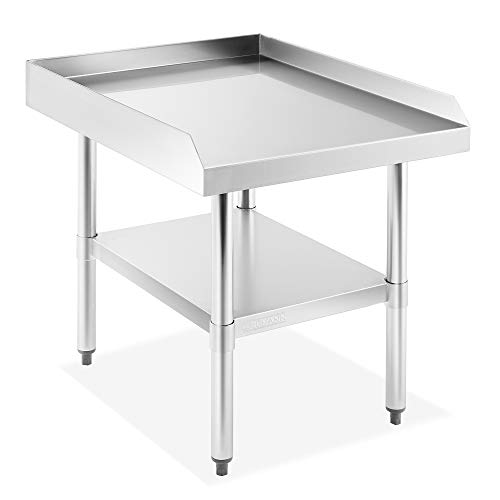 GRIDMANN NSF 16-Gauge Stainless Steel 24" L x 30" W x 24" H Equipment Stand Grill Table with Undershelf for Commercial Restaurant Kitchen